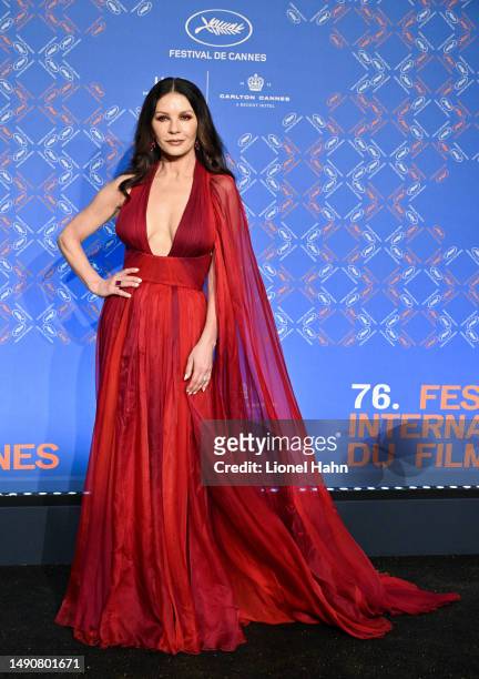 Catherine Zeta-Jones attends the opening ceremony gala dinner at the 76th annual Cannes film festival at Carlton Hotel on May 16, 2023 in Cannes,...