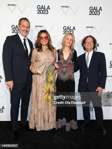 Peter Hermann, Mariska Hargitay, Anne-Cecilie Engell Speyer, and Adam D. Weinberg attend the 2023 Whitney Gala and Studio Party at The Whitney Museum...