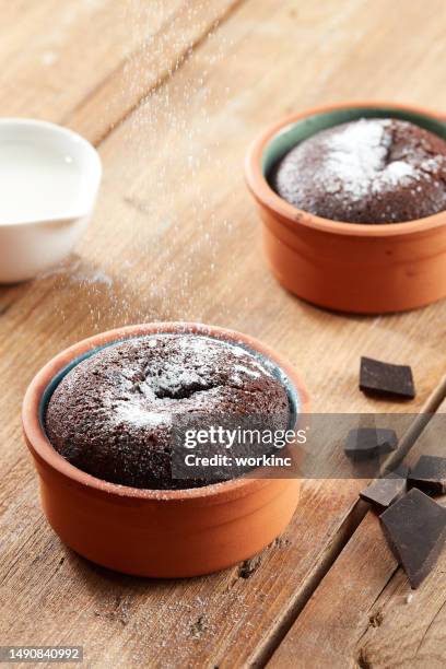 cooked souffle on table - souffle stock pictures, royalty-free photos & images