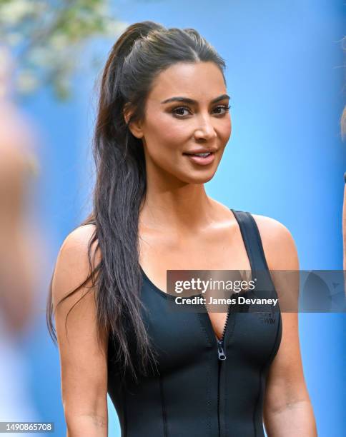 Kim Kardashian is seen in Rockefeller Center on May 16, 2023 in New York City.