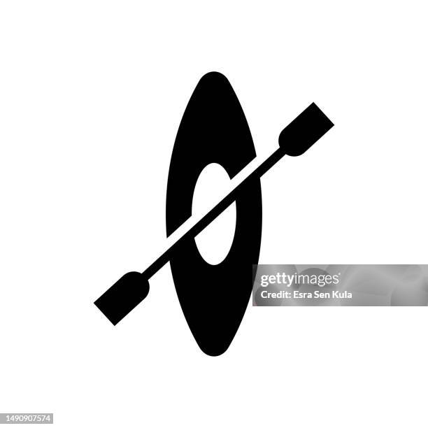canoe icon design with editable stroke. suitable for web page, mobile app, ui, ux and gui design. - canoeing stock illustrations
