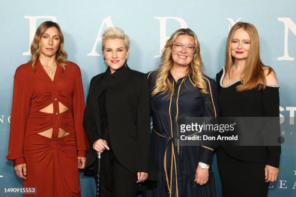 Claudia Karvan, Kate Mulvany, Kylie Watson-Wheeler and Miranda Otto attend the Australian premiere of "The Clearing" on May 17, 2023 in Sydney,...