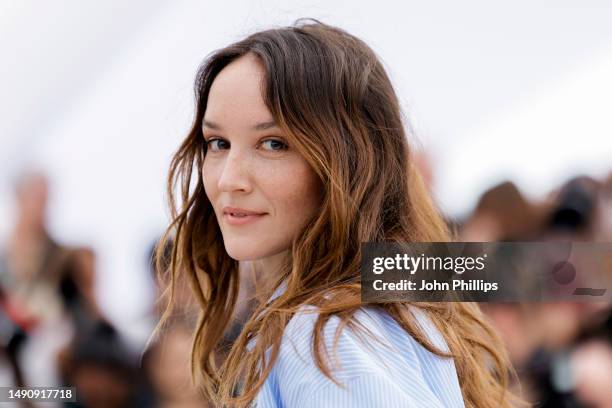 President of the Jury Anaïs Demoustier attends the photocall for the Camera D'Or Jury at the 76th annual Cannes film festival at Palais des Festivals...
