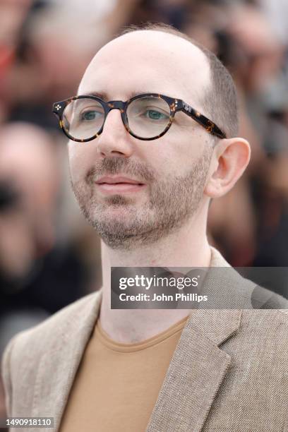 Member of the Jury, Mikael Buch attends the photocall for the Camera D'Or Jury at the 76th annual Cannes film festival at Palais des Festivals on May...