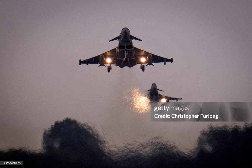 Eurofighter Typhoons Fly From RAF Coningsby