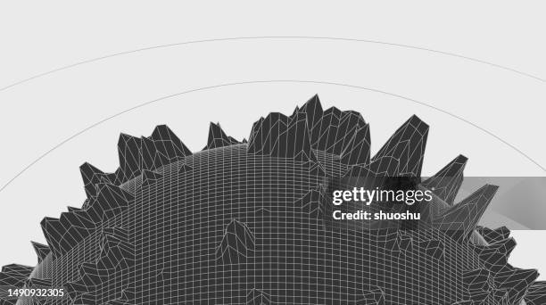 abstract 3d technology sphere line net space wireframe pattern background - wireframe globe stock illustrations