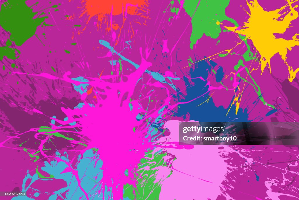 Abstract Splatter Spring Background Abstract Paint Splatter Background
