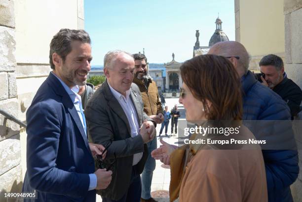 The campaign spokesman of the national PP, Borja Semper, the PP candidate for mayor of A Coruña, Miguel Lorenzo, the second vice president and the...
