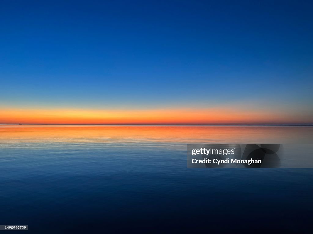 Sunset glowing across the Chesapeake Bay