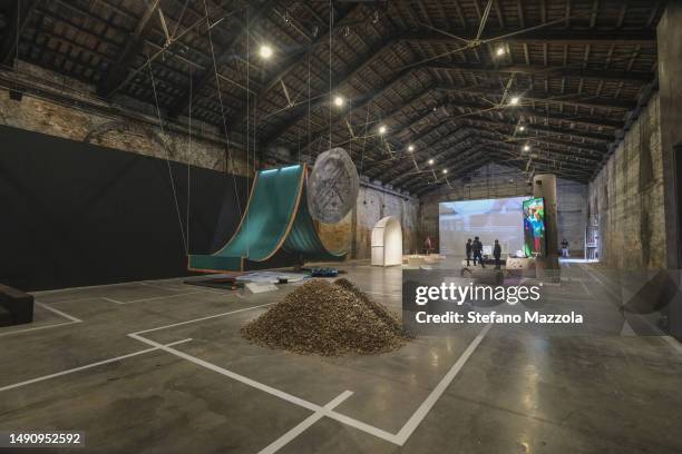 General view of the Italian Pavilion during the opening of the press preview of the 18th. International Architecture Exhibition - La Biennale di...