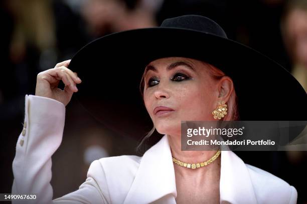 French actress Emmanuelle Béart at Cannes Film Festival 2023. Opening ceremony and red carpet of film Jeanne du Barry. Cannes , May 16th, 2023