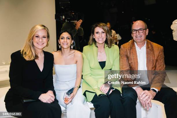 David Koch, Natalie Barr and Melissa Doyle attend the Mariam Seddiq show during Afterpay Australian Fashion Week 2023 on May 17, 2023 in Sydney,...