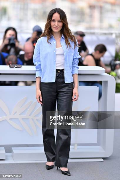 President of the jury Anais Demoustier attends the photocall for the Camera D'Or Jury at the 76th annual Cannes film festival at Palais des Festivals...