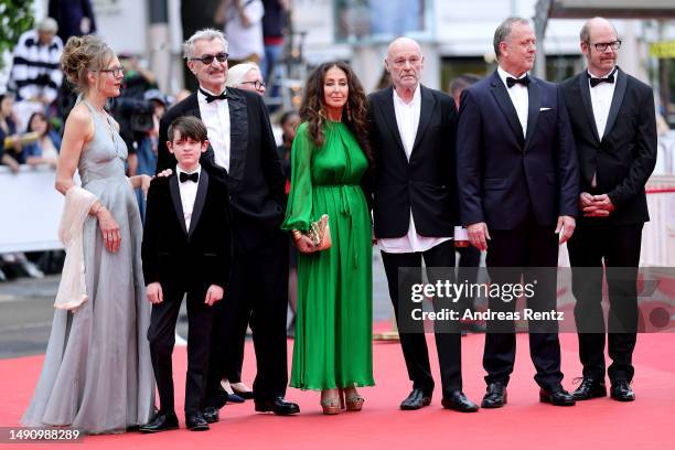 Donata Wenders, Anton Wenders, Director Wim Wenders, Manuela Lucà-Dazio, Painter Anselm Kiefer, Producer Karsten Brünig and guest attend the "Anselm"...