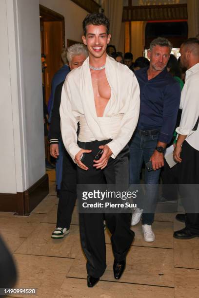 Manu Rios is seen at "Le Majestic" Hotel during the 76th Cannes film festival on May 17, 2023 in Cannes, France.