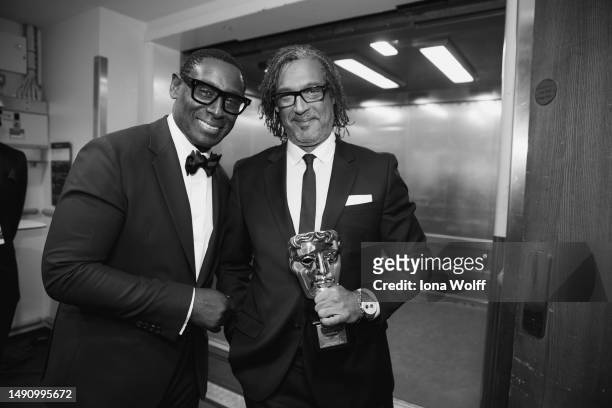 David Harewood and David Olusoga attend the 2023 BAFTA Television Awards with P&O Cruises at The Royal Festival Hall on May 14, 2023 in London,...