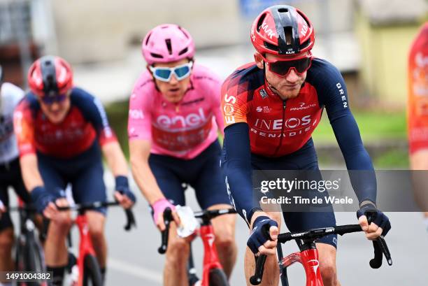 Tao Geoghegan Hart of The United Kingdom and Team INEOS Grenadiers competes during the 106th Giro d'Italia 2023, Stage 11 a 219km stage from Camaiore...