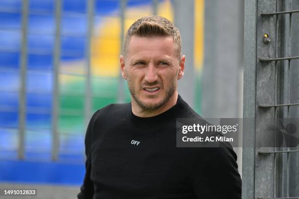 Ignazio Abate head coach of AC Milan during the Primavera 1 match between Hellas Verona U19 and AC Milan U19 on May 17, 2023 in Verona, Italy.