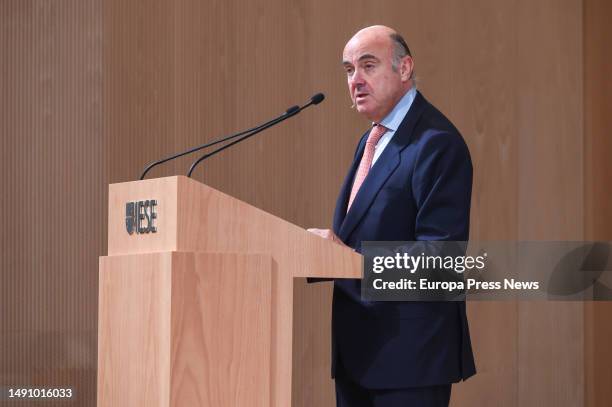 The Vice-President of the European Central Bank , Luis de Guindos, during the second day of the 18th meeting of the banking sector, on 17 May, 2023...