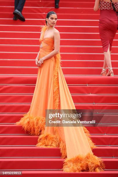 Sara Sampaio attends the "Monster" red carpet during the 76th annual Cannes film festival at Palais des Festivals on May 17, 2023 in Cannes, France.