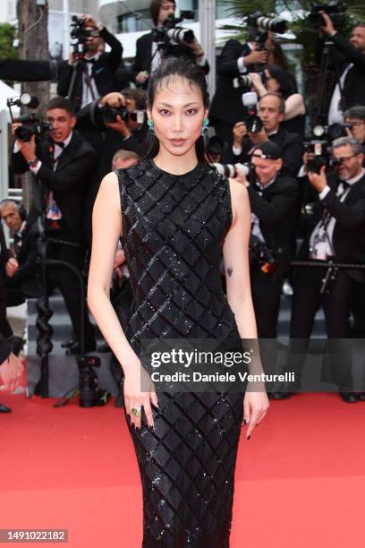 Soo Joo Park attends the "Monster" red carpet during the 76th annual Cannes film festival at Palais des Festivals on May 17, 2023 in Cannes, France.