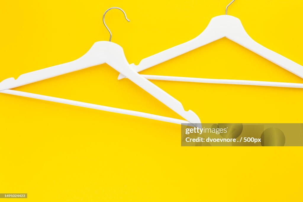 White hangers background for sale shopping concept,Pula,Croatia
