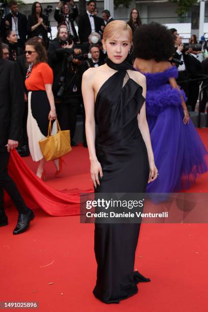 Rosé attends the "Monster" red carpet during the 76th annual Cannes film festival at Palais des Festivals on May 17, 2023 in Cannes, France.