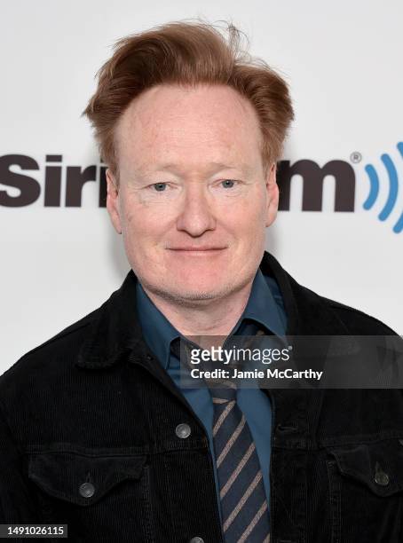 Conan O'Brien visits SiriusXM at SiriusXM Studios on May 17, 2023 in New York City.