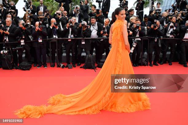 Sara Sampaio attends the "Monster" red carpet during the 76th annual Cannes film festival at Palais des Festivals on May 17, 2023 in Cannes, France.