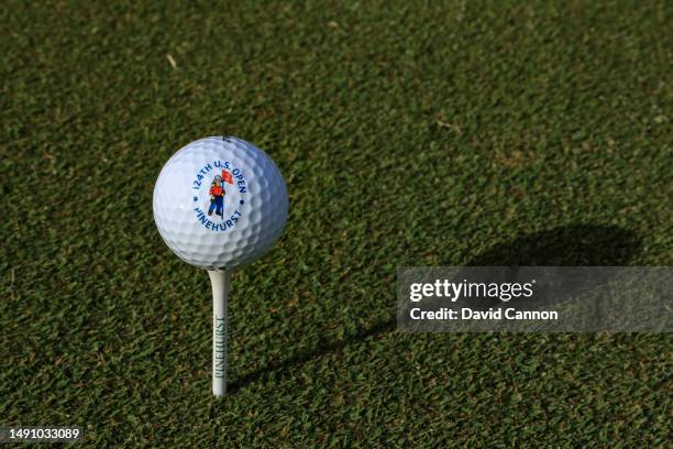 Detail photograph of a US Open Championship logo golf ball on the No.2 Course which will be the host course for the 2024 US Open Championship at The...