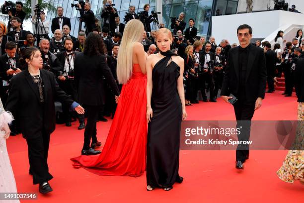 Rosé attends the "Monster" red carpet during the 76th annual Cannes film festival at Palais des Festivals on May 17, 2023 in Cannes, France.