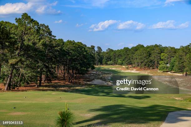 View from the tee of the par 4, fourth hole on the Pinehurst No.2 Course which will be the host course for the 2024 US Open Championship at The...