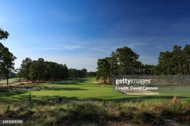 View from behind the green on the par 5, 16th hole with the par 3, 17th hole on the Pinehurst No.2 Course which will be the host course for the 2024...