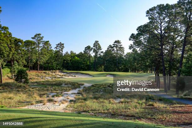 View of the par 3, ninth hole on the Pinehurst No.2 Course which will be the host course for the 2024 US Open Championship at The Pinehurst Resort on...