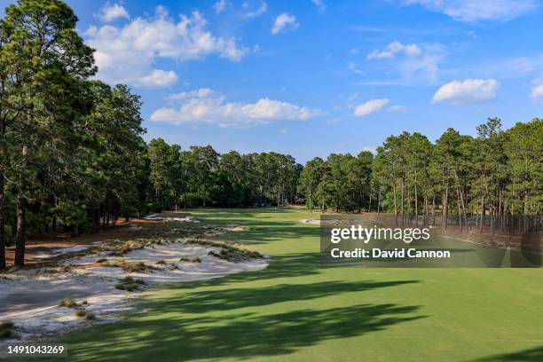 View of the approach to the green on the par 4, second hole on the Pinehurst No.2 Course which will be the host course for the 2024 US Open...