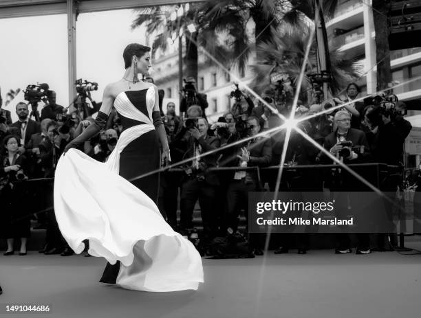 Grace Elizabeth attends the "Monster" red carpet during the 76th annual Cannes film festival at Palais des Festivals on May 17, 2023 in Cannes,...