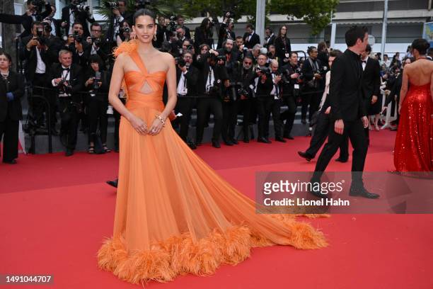 Sara Sampaio attends the "Monster" red carpet during the 76th annual Cannes film festival at Palais des Festivals on May 17, 2023 in Cannes, France.