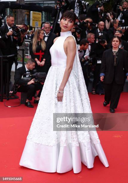 Gemma Chan attends the "Monster" red carpet during the 76th annual Cannes film festival at Palais des Festivals on May 17, 2023 in Cannes, France.