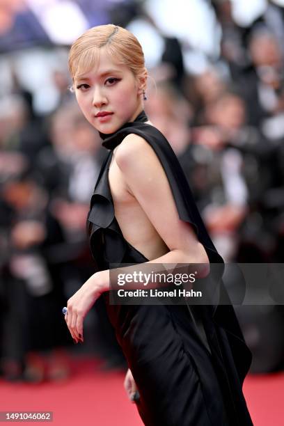 Rosé attends the "Monster" red carpet during the 76th annual Cannes film festival at Palais des Festivals on May 17, 2023 in Cannes, France.