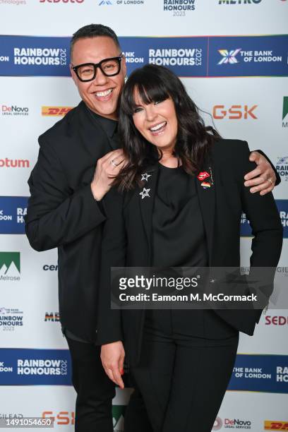 Gok Wan and Anna Richardson attend the Rainbow Honours 2023 at Natural History Museum on May 17, 2023 in London, England.