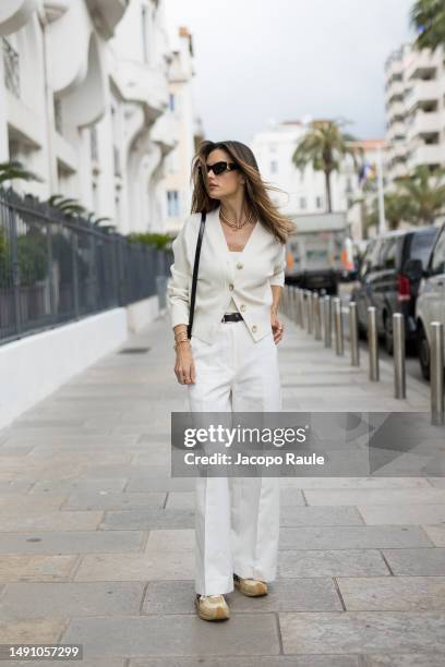 Alessandra Ambrosio is seen during the 76th Cannes film festival on May 17, 2023 in Cannes, France.