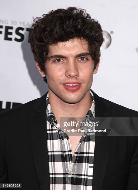 Actor Carter Jenkins attends 2012 Outfest "Struck By Lightning" premiere at John Anson Ford Theatre on July 22, 2012 in Los Angeles, California.