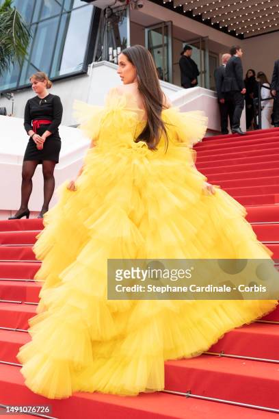 Marta Sierra attends the "Monster" red carpet during the 76th annual Cannes film festival at Palais des Festivals on May 17, 2023 in Cannes, France.