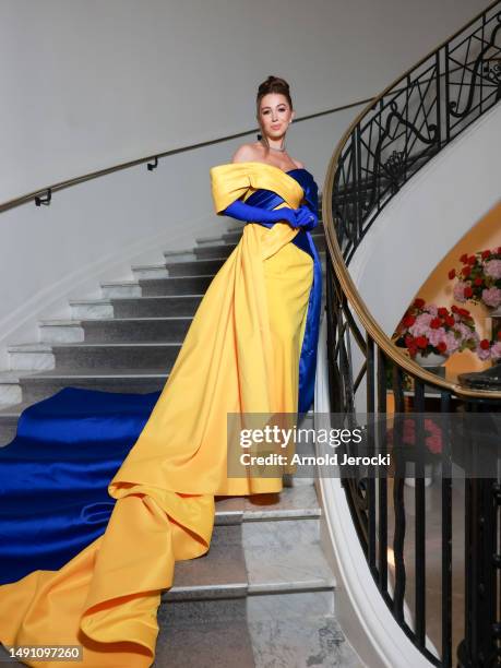 Elvira Gavrilova is seen at the Martinez hotel during the 76th Cannes film festival on May 17, 2023 in Cannes, France.