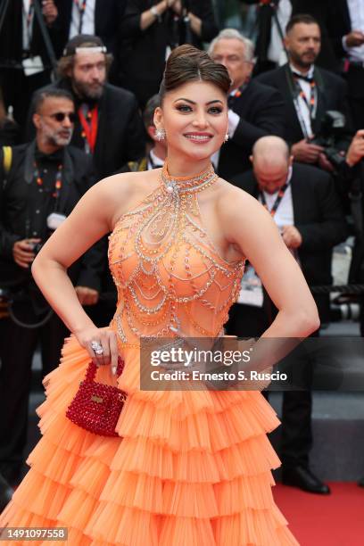 Urvashi Rautela attends the "Monster" Screening at the 76th annual Cannes film festival at Palais des Festivals on May 17, 2023 in Cannes, France.