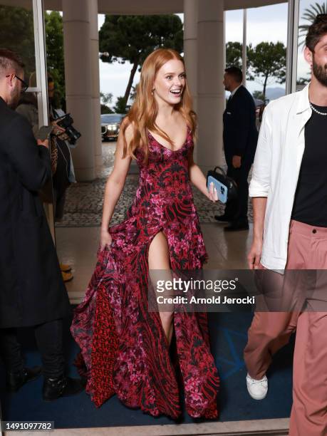 Abigail Cowen is seen at the Martinez hotel during the 76th Cannes film festival on May 17, 2023 in Cannes, France.