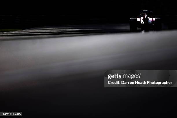 Spanish Scuderia Ferrari Formula One racing team racing driver Fernando Alonso driving his F14 T racing car at speed on to the Kemmel Straight during...
