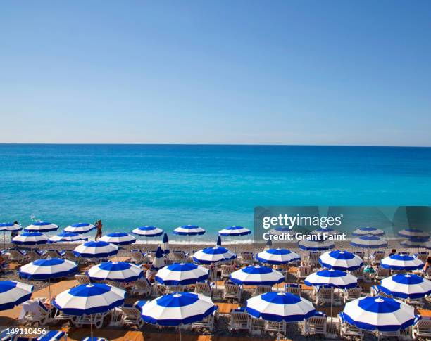 view of sea and beach area. - cannes fotografías e imágenes de stock