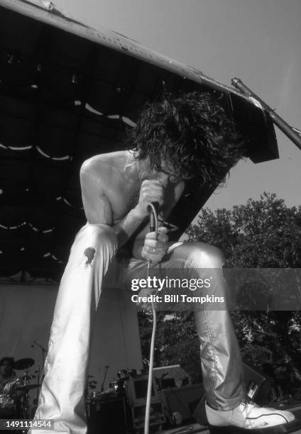 August 9: Jon Spencer Blues Explosion during the Central park Summerstage Concert series on August 9th, 1997 in New York City.