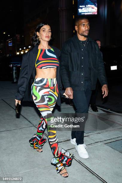 Nicole Williams English and Larry English are seen in Midtown on May 17, 2023 in New York City.